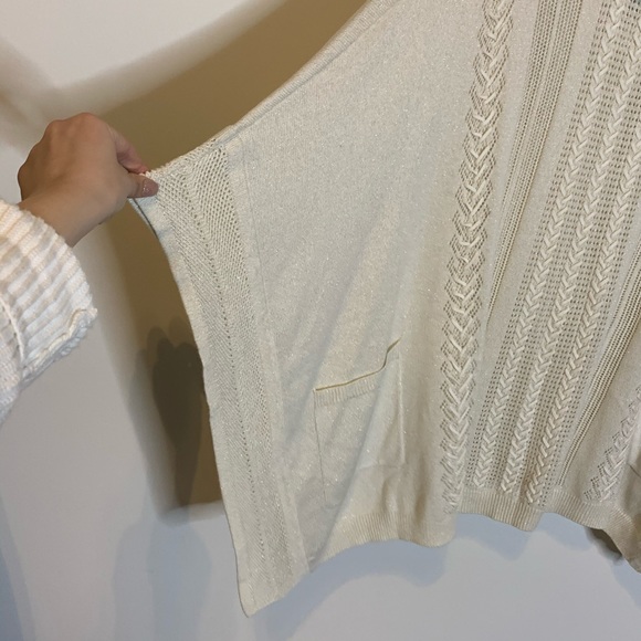 WHBM Sparkly Cowl Neck Sweater Poncho New H - Picture 2 of 7